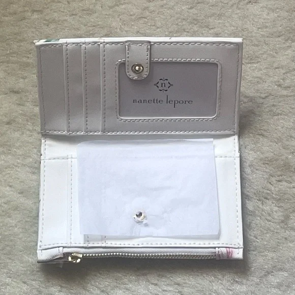Nanette Lepore Pink and White Wallet with Floral Design - Picture 3 of 6